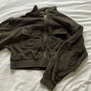 Aerie- Army green cropped jacket